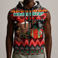 Madagascar Christmas Sleeveless Zip Hoodie Aye Aye Lemur Santa Hat Holiday Lights - African Pride
