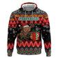 Madagascar Christmas Zip Hoodie Aye Aye Lemur Santa Hat Holiday Lights - African Pride