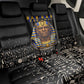 Taharqa Back Car Seat Cover with Black Pharaoh Portrait, 25th Dynasty of Egypt Text and Nubian-Inspired - African Pride