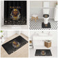 Taharqa Bathroom Set with Black Pharaoh Portrait, 25th Dynasty of Egypt Text and Nubian-Inspired - African Pride