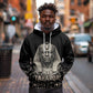 Taharqa Hoodie with Black Pharaoh Portrait, 25th Dynasty of Egypt Text and Nubian-Inspired - African Pride