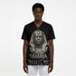 Taharqa Scrub Top with Black Pharaoh Portrait, 25th Dynasty of Egypt Text and Nubian-Inspired - African Pride