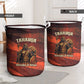 Taharqa Laundry Basket with Warrior Portrait, Lion of Kush Title and Bold Red Defender of Africa - African Pride