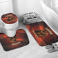 Taharqa Bathroom Set with Warrior Portrait, Lion of Kush Title and Bold Red Defender of Africa - African Pride