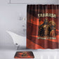 Taharqa Bathroom Set with Warrior Portrait, Lion of Kush Title and Bold Red Defender of Africa - African Pride