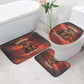 Taharqa Bathroom Set with Warrior Portrait, Lion of Kush Title and Bold Red Defender of Africa - African Pride