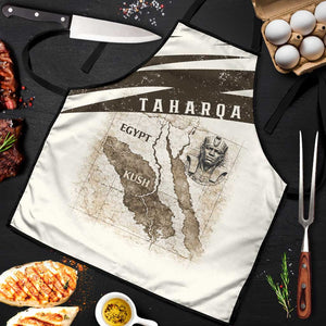 Taharqa Apron with Ancient Map Illustration, King of Two Lands Title and Kush Egypt Temple - African Pride