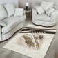 Taharqa Area Rug with Ancient Map Illustration, King of Two Lands Title and Kush Egypt Temple - African Pride