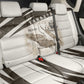 Taharqa Back Car Seat Cover with Ancient Map Illustration, King of Two Lands Title and Kush Egypt Temple - African Pride