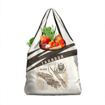 Taharqa Grocery Bag with Ancient Map Illustration, King of Two Lands Title and Kush Egypt Temple - African Pride