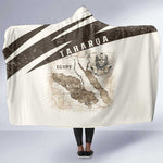 Taharqa Hooded Blanket with Ancient Map Illustration, King of Two Lands Title and Kush Egypt Temple - African Pride