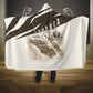 Taharqa Hooded Blanket with Ancient Map Illustration, King of Two Lands Title and Kush Egypt Temple - African Pride