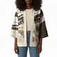 Taharqa Kimono with Ancient Map Illustration, King of Two Lands Title and Kush Egypt Temple - African Pride