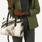 Taharqa Leather Bag with Ancient Map Illustration, King of Two Lands Title and Kush Egypt Temple - African Pride