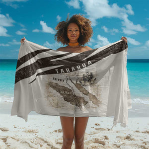 Taharqa Sarong with Ancient Map Illustration, King of Two Lands Title and Kush Egypt Temple - African Pride