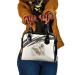 Taharqa Shoulder Handbag with Ancient Map Illustration, King of Two Lands Title and Kush Egypt Temple - African Pride