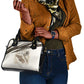 Taharqa Shoulder Handbag with Ancient Map Illustration, King of Two Lands Title and Kush Egypt Temple - African Pride