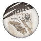 Taharqa Spare Tire Cover with Ancient Map Illustration, King of Two Lands Title and Kush Egypt Temple - African Pride