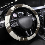 Taharqa Steering Wheel Cover with Ancient Map Illustration, King of Two Lands Title and Kush Egypt Temple - African Pride
