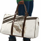 Taharqa Travel Bag with Ancient Map Illustration, King of Two Lands Title and Kush Egypt Temple - African Pride