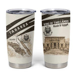 Taharqa Tumbler Cup with Ancient Map Illustration, King of Two Lands Title and Kush Egypt Temple - African Pride