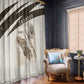 Taharqa Window Curtain with Ancient Map Illustration, King of Two Lands Title and Kush Egypt Temple - African Pride