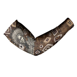 Shaka Zulu Arm Sleeves Monochrome Portrait Zulu Kingdom Heritage Unconquered Spirit Warrior Legacy Theme - African Pride