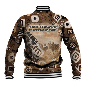 Shaka Zulu Baseball Jacket Monochrome Portrait Zulu Kingdom Heritage Unconquered Spirit Warrior Legacy Theme - African Pride