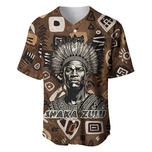 Shaka Zulu Baseball Jersey Monochrome Portrait Zulu Kingdom Heritage Unconquered Spirit Warrior Legacy Theme - African Pride