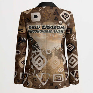 Shaka Zulu Blazer Monochrome Portrait Zulu Kingdom Heritage Unconquered Spirit Warrior Legacy Theme - African Pride