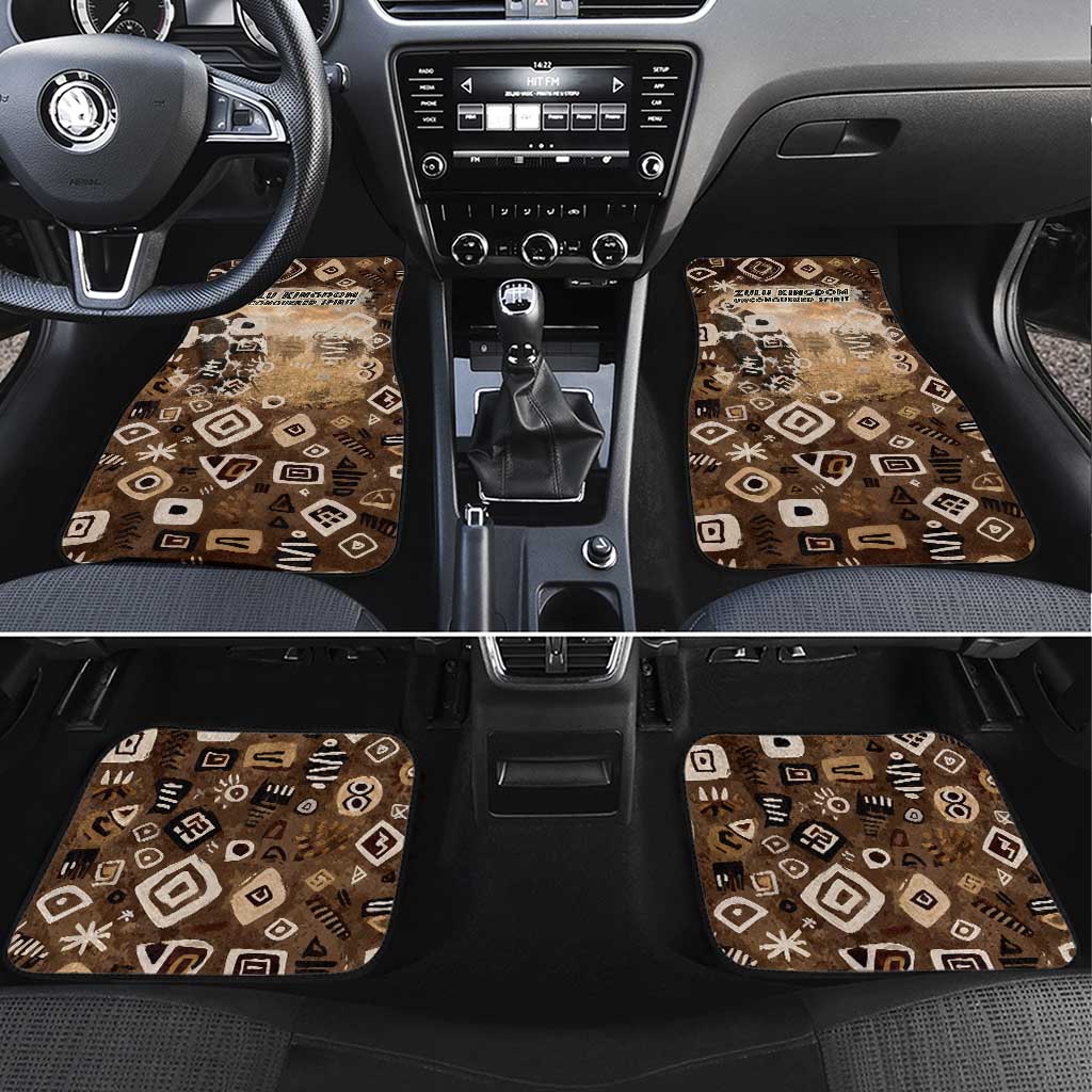 Shaka Zulu Car Mats Monochrome Portrait Zulu Kingdom Heritage Unconquered Spirit Warrior Legacy Theme - African Pride