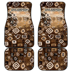 Shaka Zulu Car Mats Monochrome Portrait Zulu Kingdom Heritage Unconquered Spirit Warrior Legacy Theme - African Pride
