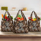 Shaka Zulu Grocery Bag Monochrome Portrait Zulu Kingdom Heritage Unconquered Spirit Warrior Legacy Theme - African Pride