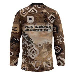 Shaka Zulu Hockey Jersey Monochrome Portrait Zulu Kingdom Heritage Unconquered Spirit Warrior Legacy Theme - African Pride