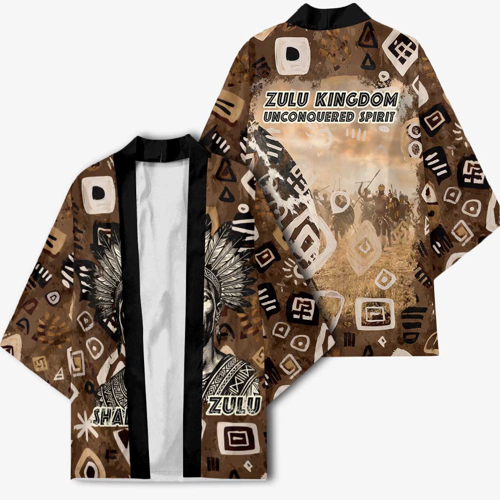 Shaka Zulu Kimono Monochrome Portrait Zulu Kingdom Heritage Unconquered Spirit Warrior Legacy Theme - African Pride