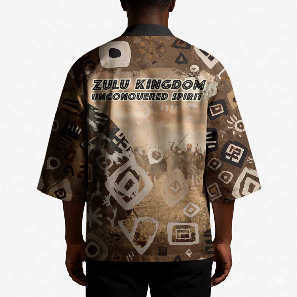Shaka Zulu Kimono Monochrome Portrait Zulu Kingdom Heritage Unconquered Spirit Warrior Legacy Theme - African Pride