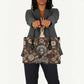 Shaka Zulu Leather Bag Monochrome Portrait Zulu Kingdom Heritage Unconquered Spirit Warrior Legacy Theme - African Pride