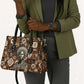 Shaka Zulu Leather Bag Monochrome Portrait Zulu Kingdom Heritage Unconquered Spirit Warrior Legacy Theme - African Pride