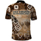 Shaka Zulu Polo Shirt Monochrome Portrait Zulu Kingdom Heritage Unconquered Spirit Warrior Legacy Theme - African Pride