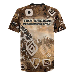 Shaka Zulu Rugby Jersey Monochrome Portrait Zulu Kingdom Heritage Unconquered Spirit Warrior Legacy Theme - African Pride