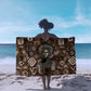 Shaka Zulu Sarong Monochrome Portrait Zulu Kingdom Heritage Unconquered Spirit Warrior Legacy Theme - African Pride