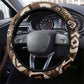 Shaka Zulu Steering Wheel Cover Monochrome Portrait Zulu Kingdom Heritage Unconquered Spirit Warrior Legacy Theme - African Pride