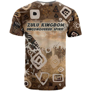 Shaka Zulu T shirt Monochrome Portrait Zulu Kingdom Heritage Unconquered Spirit Warrior Legacy Theme - African Pride