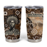Shaka Zulu Tumbler Cup Monochrome Portrait Zulu Kingdom Heritage Unconquered Spirit Warrior Legacy Theme - African Pride