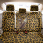 Shaka Zulu Back Car Seat Cover Leopard Print Design Traditional Warrior Spear and Shield Illustration Tribal King - African Pride