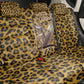 Shaka Zulu Back Car Seat Cover Leopard Print Design Traditional Warrior Spear and Shield Illustration Tribal King - African Pride