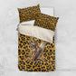 Shaka Zulu Bedding Set Leopard Print Design Traditional Warrior Spear and Shield Illustration Tribal King - African Pride