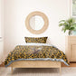 Shaka Zulu Bedding Set Leopard Print Design Traditional Warrior Spear and Shield Illustration Tribal King - African Pride