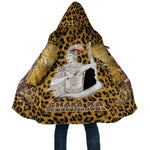 Shaka Zulu Cloak Leopard Print Design Traditional Warrior Spear and Shield Illustration Tribal King - African Pride
