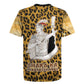 Shaka Zulu Rugby Jersey Leopard Print Design Traditional Warrior Spear and Shield Illustration Tribal King - African Pride